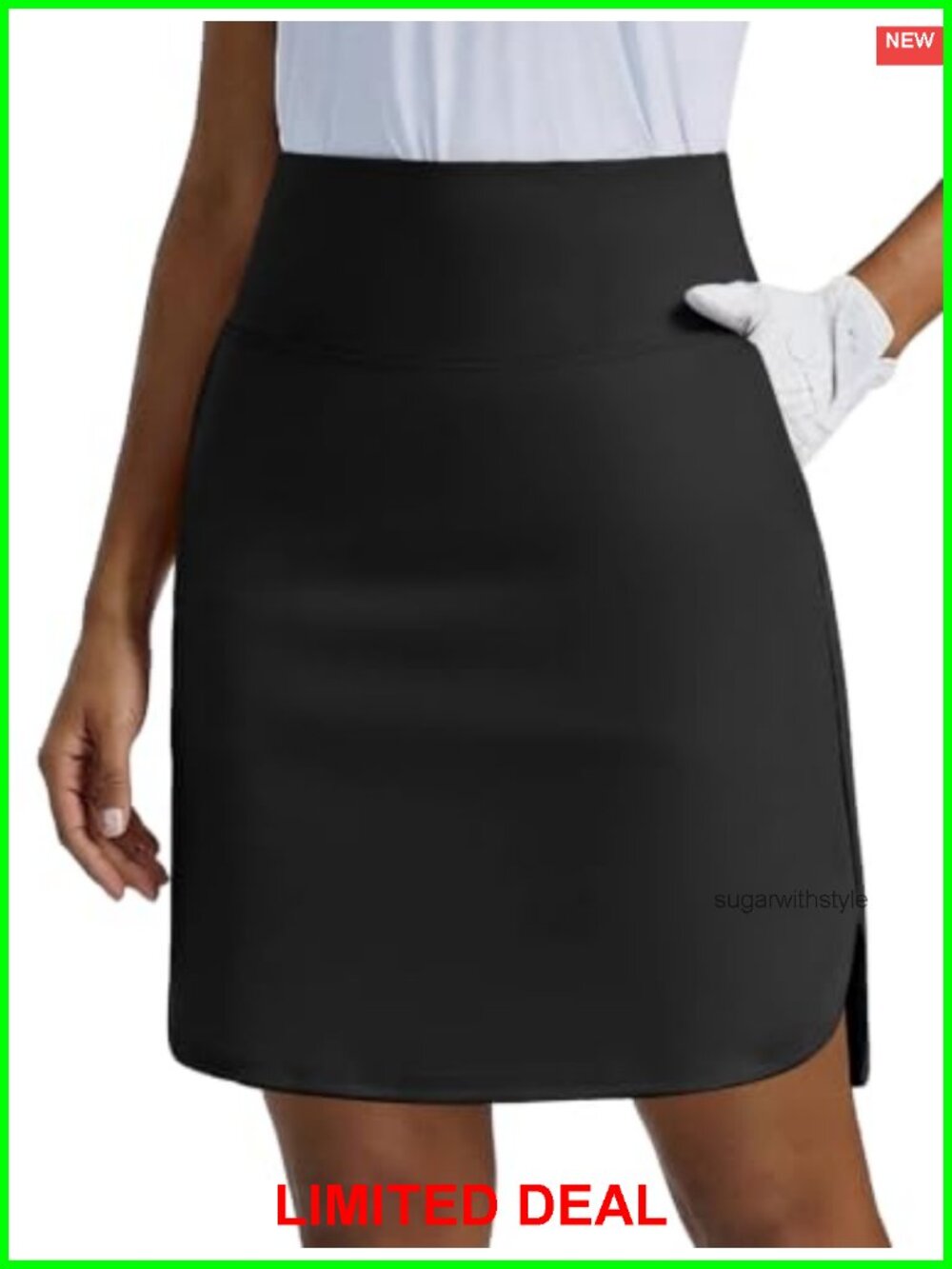 Women's 18" Golf Skort with Built-In Shorts and 3 Pockets, High Waist, Above